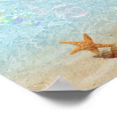 Strandfeest Luau Zoete Zestien Zee Schelpen Palmbo Poster (Hoek)