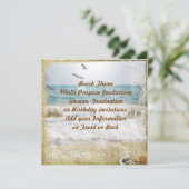 Strandfeest Multipurpose Uitnodiging (Staand voorkant)