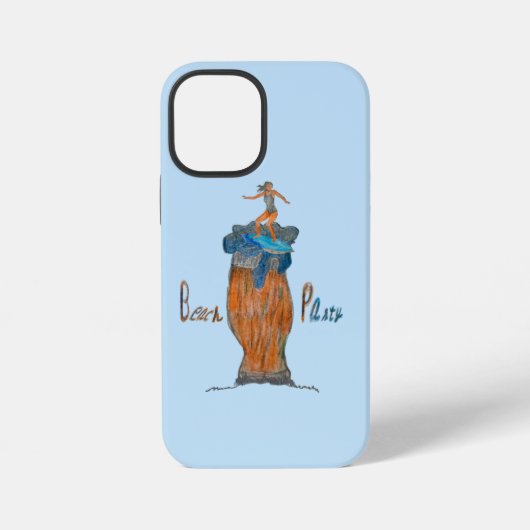 Strandfeest ontwerp iPhone hoesje (Achterkant)