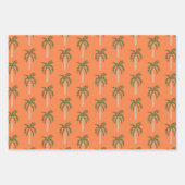Strandfeest Palmboom Sinaasappel Schattig Aangepas Inpakpapier Vel (Voorkant)