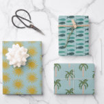 Strandfeest Palmboom Vissen Zonnen Schattig Aangep Inpakpapier Vel<br><div class="desc">Aangepast inpakpapier! Handgemaakte kunst voor jou! Perfect voor een zeestrand bruidsdouche, vrijgezellenfeest, verlovingsfeest of verjaardag.</div>
