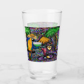 Strandfeest papegaai glas (Voorkant)