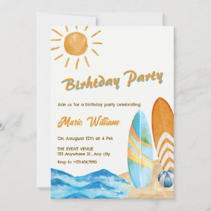 Strandfeest surfen kaart