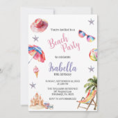 Strandfeest tropische zomer kaart (Voorkant)