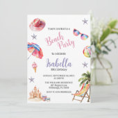 Strandfeest tropische zomer kaart (Staand voorkant)