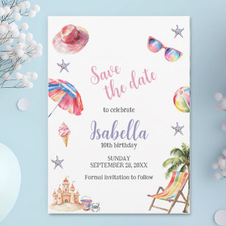 Strandfeest tropische zomer save the date