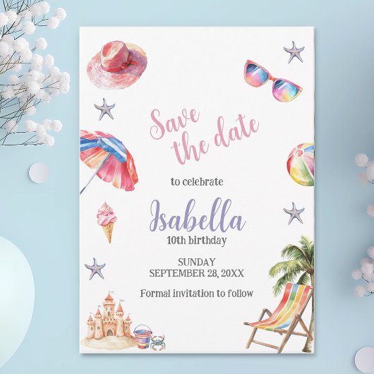 Strandfeest tropische zomer save the date