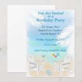 Strandfeest Uitnodiging (Voorkant / Achterkant)