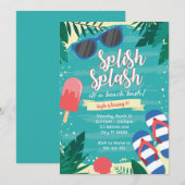 Strandfeest Uitnodiging (Voorkant / Achterkant)