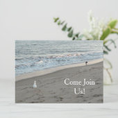 Strandfeest Uitnodiging kan worden Gepersonaliseer (Staand voorkant)
