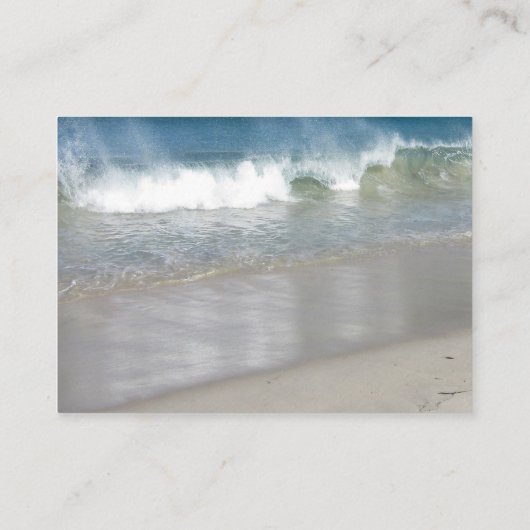 Strandfeesten met witte bloemen en parels informatiekaartje (Achterkant)