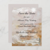 Strandfles Save the Date Trouw Aankondiging (Voorkant / Achterkant)