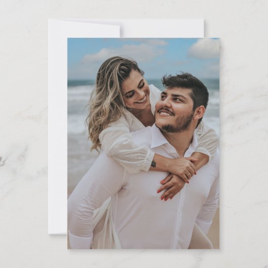 Strandfoto Bestemming Bruiloft Save the Date (Achterkant)