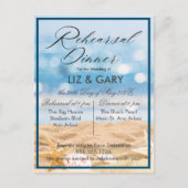 Strandfoto bestemming repetitie diner briefkaart (Voorkant)