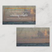 Strandfoto bruiloft website Kaarten invoegen (Voorkant / Achterkant)