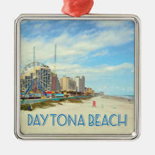strandfoto Daytona Beach Florida Metalen Ornament