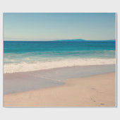 Strandfoto Ocean Blue Schilderachtig Cadeaupapier (Vlak)