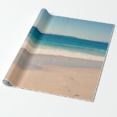Strandfoto Ocean Blue Schilderachtig Cadeaupapier (Uitgerold)
