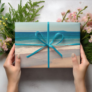 Strandfoto Ocean Blue Schilderachtig Cadeaupapier
