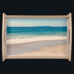 Strandfoto Ocean Blue Schilderachtig Dienblad<br><div class="desc">Een mooie foto in  stijl van een strand in Californië voor een dienblad. Pas met tekst aan om uw eigen gepersonaliseerde ontwerp te creëer. Een huwelijksverjaardag cadeau met een huwelijksreis foto.</div>
