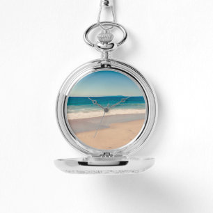 Strandfoto Ocean Blue Schilderachtig Horloge