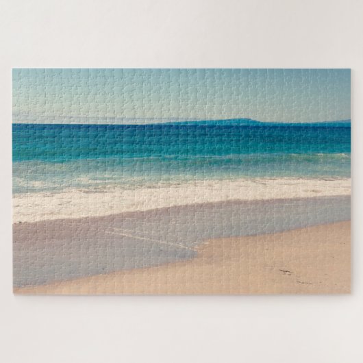 Strandfoto Ocean Blue Schilderachtig Legpuzzel (Horizontaal)