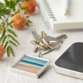 Strandfoto Ocean Blue Schilderachtig Sleutelhanger (Zijkant)