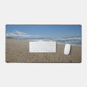 Strandfoto Surf en Sand White Clouds Coastal Bureaumat (Keyboard & Muis)