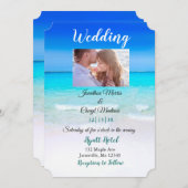 Strandfoto trouwuitnodigingen kaart (Voorkant / Achterkant)