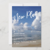 Strandfoto Uitgesteld Bruiloft Nieuw Plan Update K Kaart (Voorkant)