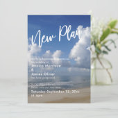 Strandfoto Uitgesteld Bruiloft Nieuw Plan Update K Kaart (Staand voorkant)