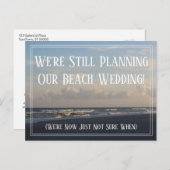 Strandfoto uitgesteld huwelijksbericht briefkaart (Voorkant / Achterkant)