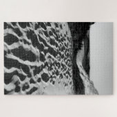 strandfoto, zwart-wit legpuzzel (Horizontaal)