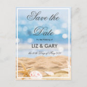 Strandfotobestemming - Save the Date Briefkaart (Voorkant)