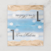 Strandfotobestemming - Tafelnummer Plaatskaartje (Buitenkant ongevouwen)