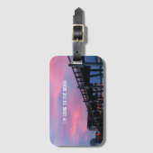 Strandfotocadeau met reisofferte bagagelabel (Voorkant (verticaal))