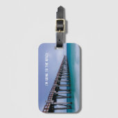 Strandfotocadeau met reisofferte bagagelabel (Voorkant (verticaal))
