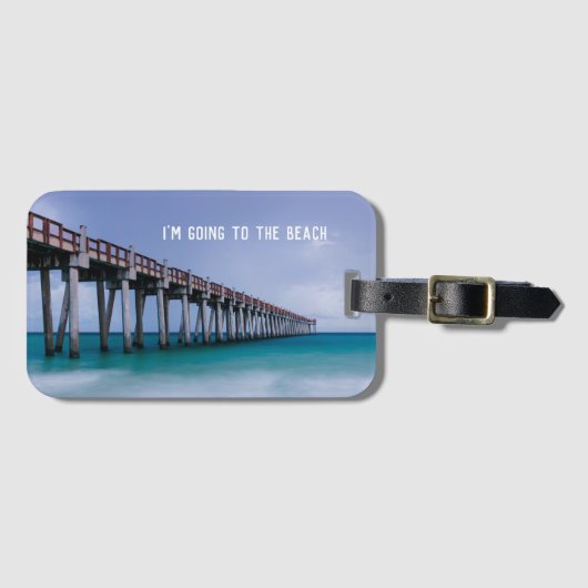 Strandfotocadeau met reisofferte bagagelabel (Voorkant (horizontaal))