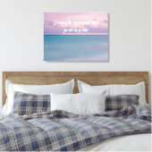 Strandfotografie Decor met reisofferte Canvas Afdruk (Insitu (Slaapkamer))