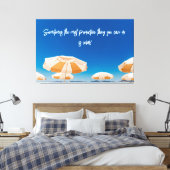 Strandfotografie Decor met reisofferte Canvas Afdruk (Insitu (Slaapkamer))