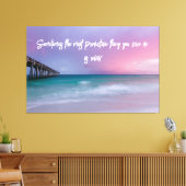 Strandfotografie Decor met reisofferte Canvas Afdruk (Insitu (Woonkamer))
