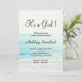 strandfotografie tropisch modern baby shower kaart (Staand voorkant)