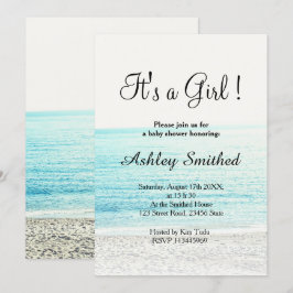 strandfotografie tropisch modern baby shower kaart