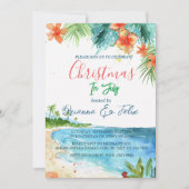 Strandfront in Kerstmis in juli Kaart (Voorkant)