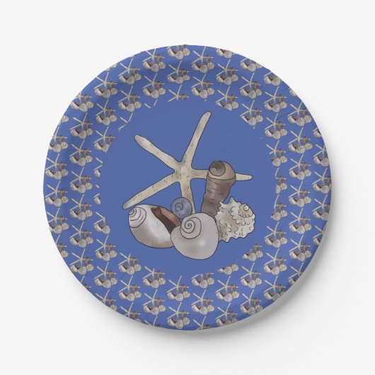 Strandfund T-Shirt Pappteller Papieren Bordje (Voorkant)