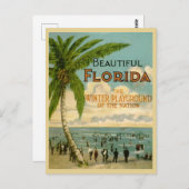 strandgangers Florida 1922 Briefkaart (Voorkant / Achterkant)