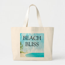 Strandgeluk kust oceaan scène canvas tas