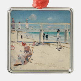 Strandgezicht (Vakantie in Mentone) (Australische  Metalen Ornament