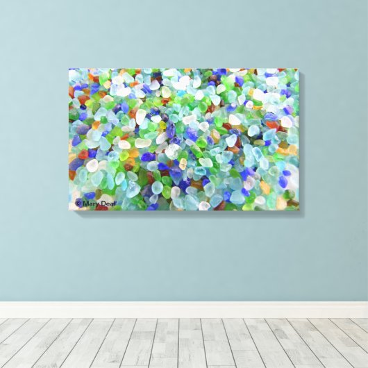 Strandglas-1 Canvas Afdruk (Insitu (Houten vloer))