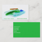 Strandglas, Lake Michigan tuimelde kleurrijke sche Visitekaartje (Voorkant / Achterkant)